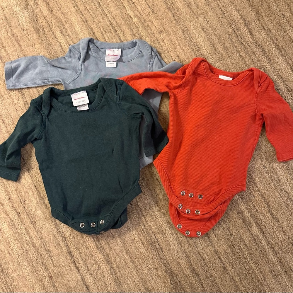 Hanna Andersson Long Sleeve Bodysuit Onesie bundle 0-3 months